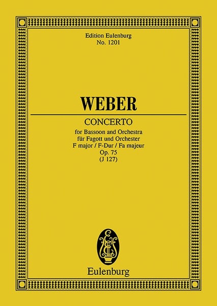 Weber: Concerto F major Opus 75 JV 127 (Study Score) published by Eulenburg